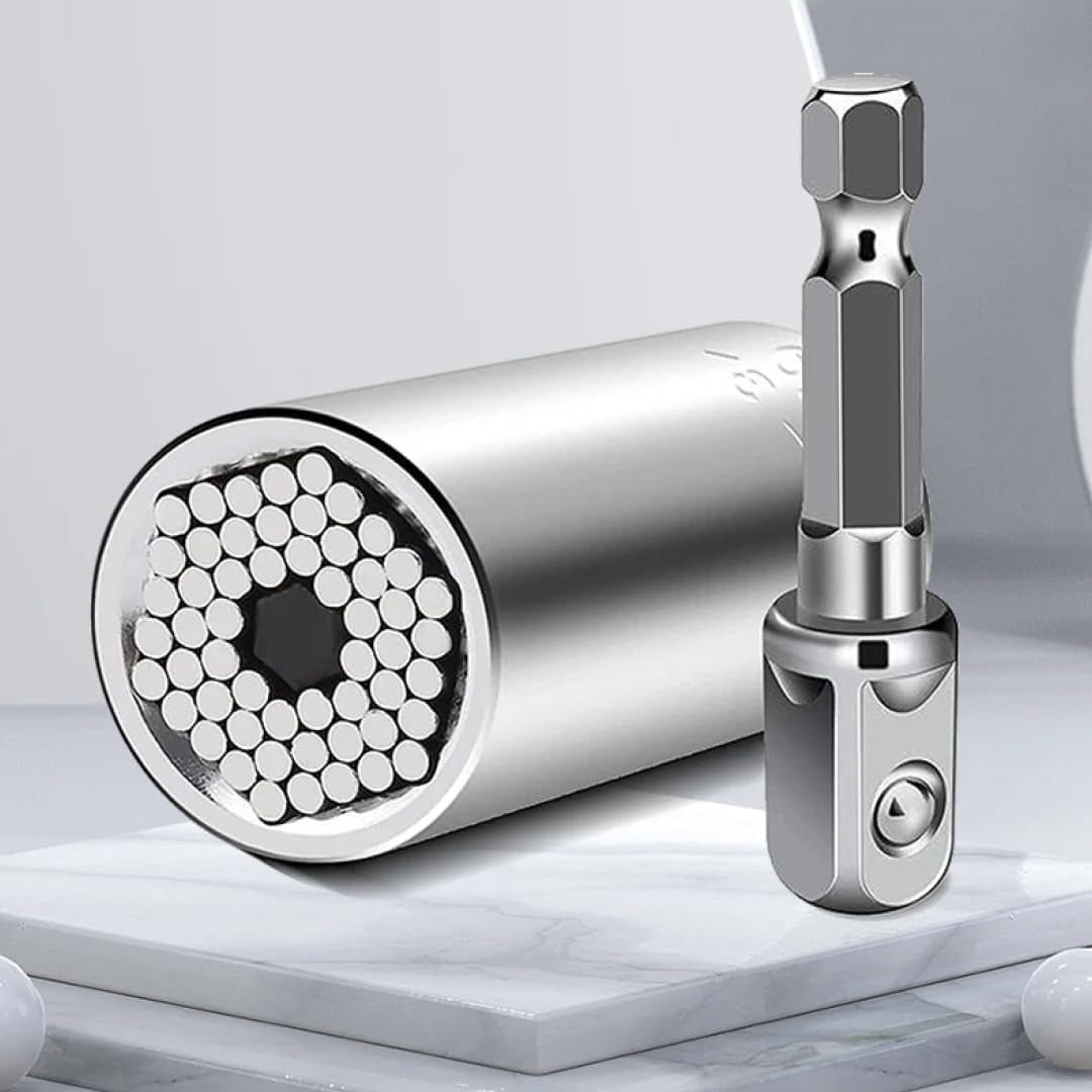 Universal Socket Wrench 7–19mm – Magic Grip Multifunction Drill Adapter Universal Socket Wrench 7–19mm – Magic Grip Multifunction Drill Adapter